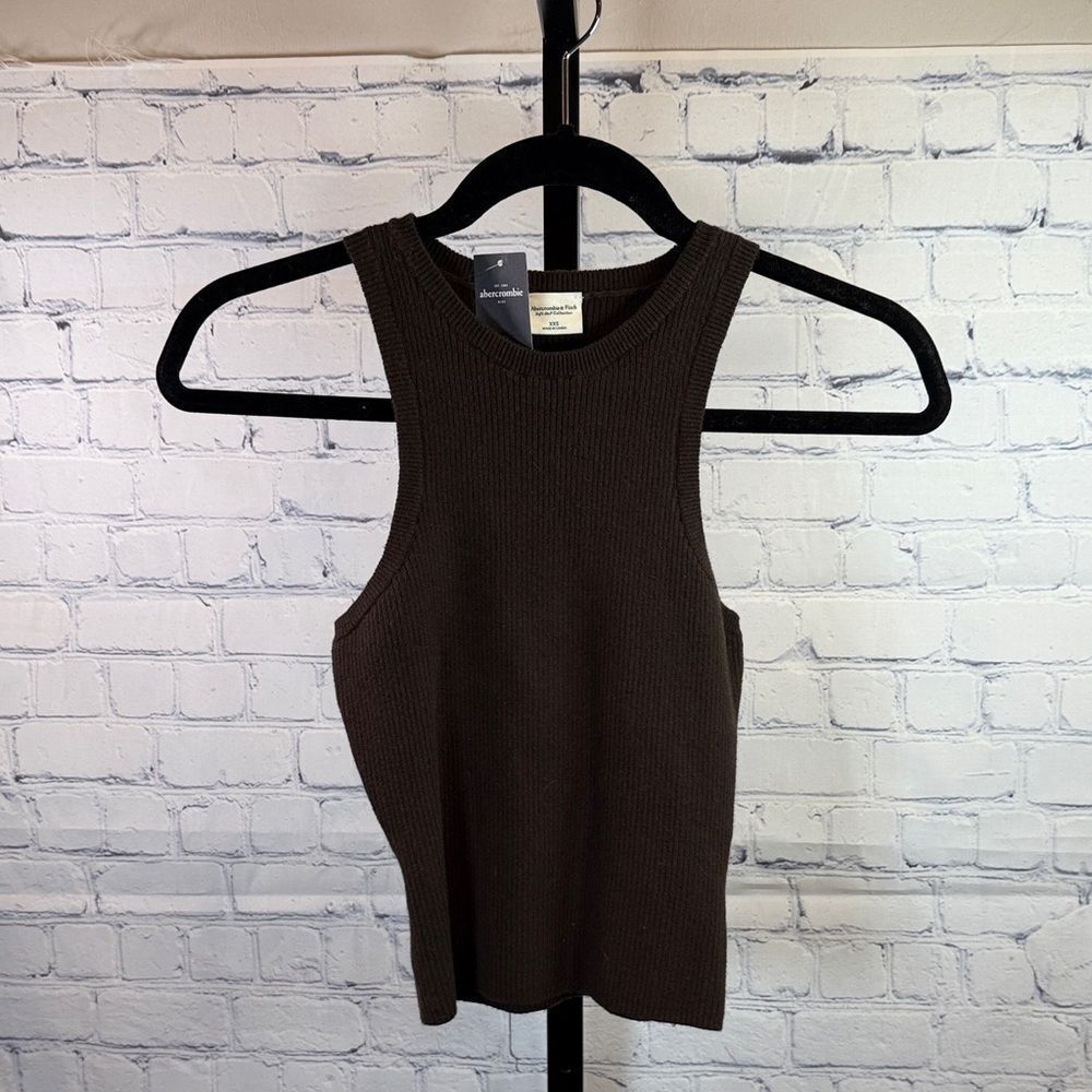 Abercrombie & Fitch Dark Brown Knit Tank Top